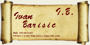 Ivan Barišić vizit kartica